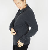 Womens Jack Wolfskin Performance 1701511 Phantom Grey Zip Up Fleece Sweatshirt